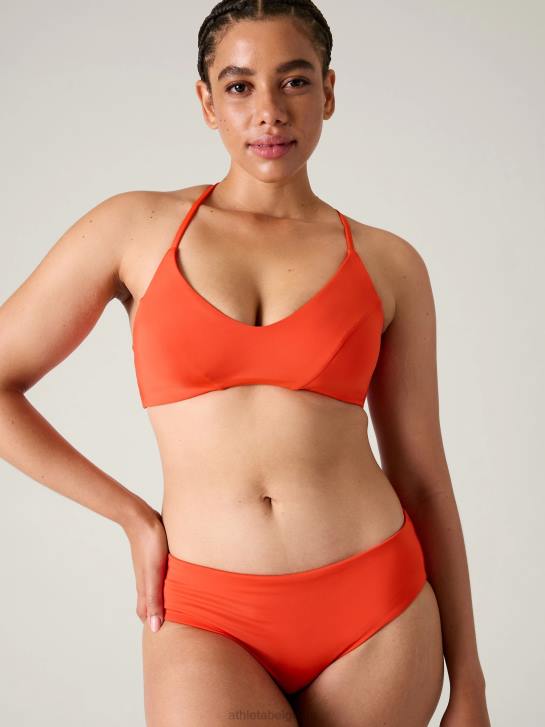 Athleta femmes haut de bikini triangle a-c JRTZ812 maillots de bain coquelicot