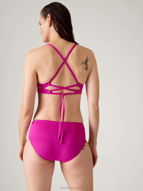 Athleta femmes haut de bikini triangle a-c JRTZ822 maillots de bain fuchsia électrique