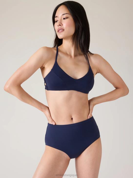 Athleta femmes haut de bikini triangle a-c JRTZ951 maillots de bain robe bleue