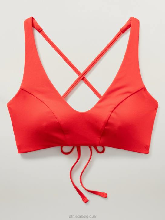 Athleta femmes haut de bikini triangle d-dd JRTZ883 maillots de bain coquelicot