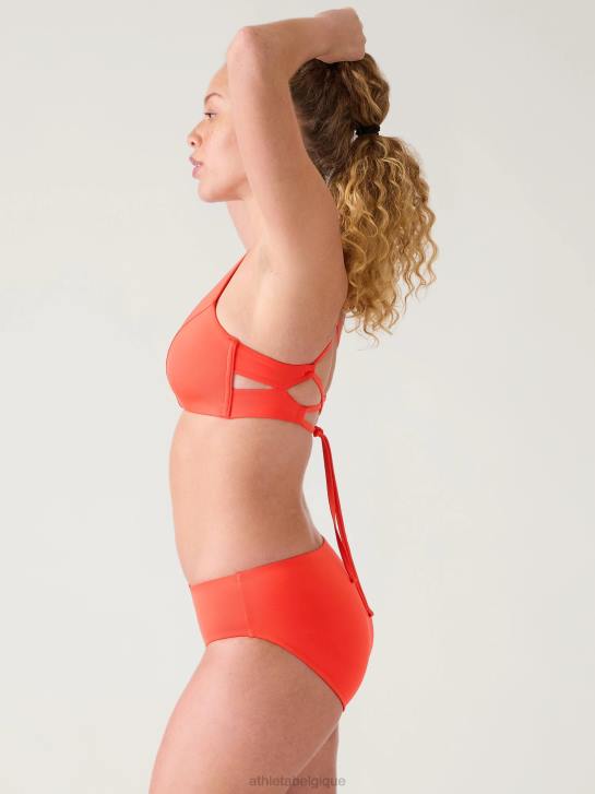 Athleta femmes haut de bikini triangle d-dd JRTZ883 maillots de bain coquelicot