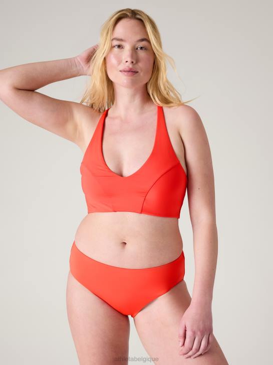 Athleta femmes haut de bikini triangle d-dd JRTZ883 maillots de bain coquelicot