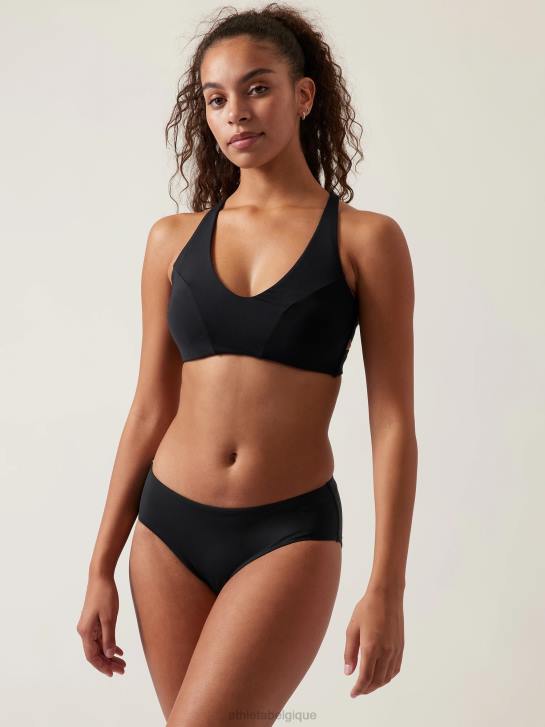 Athleta femmes haut de bikini triangle d-dd JRTZ944 maillots de bain noir