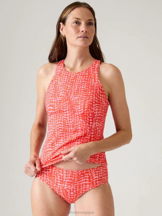 Athleta femmes maldives soutien-gorge bonnet tankini JRTZ793 maillots de bain rouge hudson