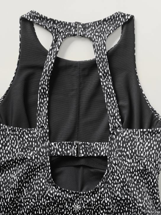 Athleta femmes maldives soutien-gorge bonnet tankini JRTZ816 maillots de bain imprimé animalier noir