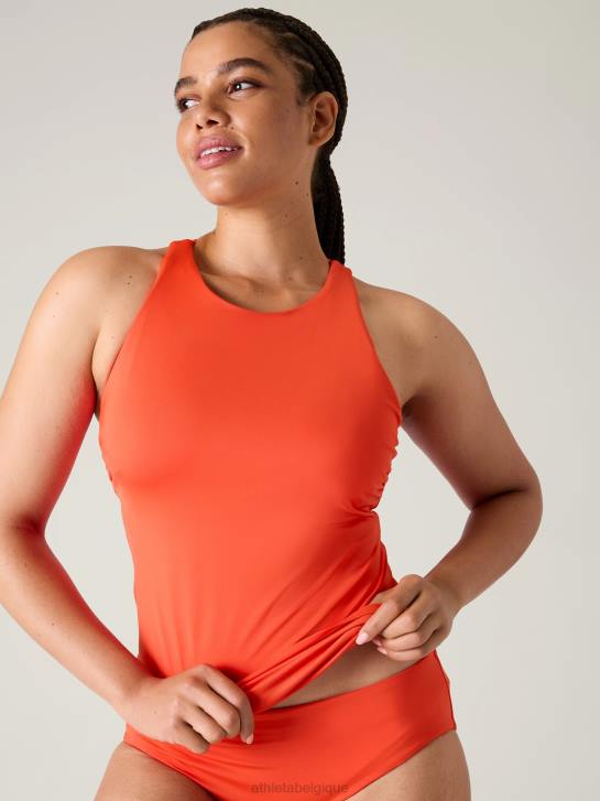 Athleta femmes maldives soutien-gorge bonnet tankini JRTZ857 maillots de bain coquelicot