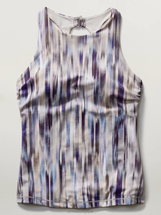 Athleta femmes maldives soutien-gorge bonnet tankini JRTZ879 maillots de bain gris abstrait