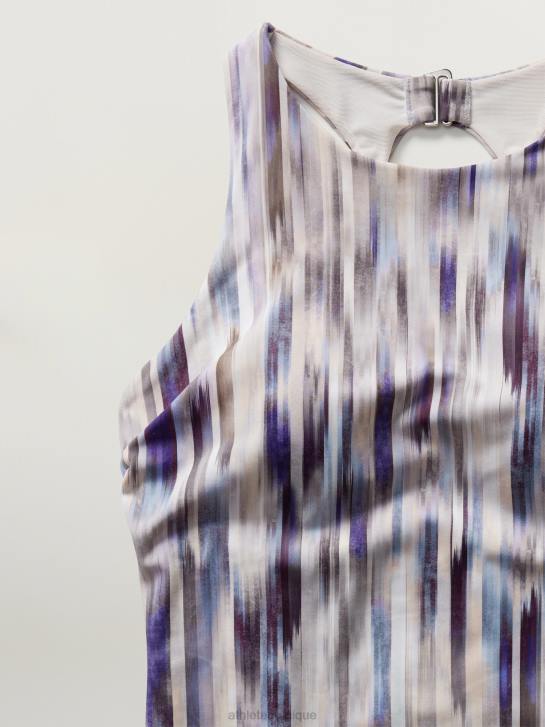 Athleta femmes maldives soutien-gorge bonnet tankini JRTZ879 maillots de bain gris abstrait