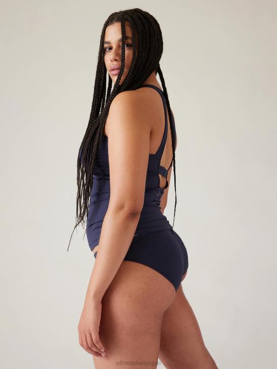 Athleta femmes maldives soutien-gorge bonnet tankini JRTZ900 maillots de bain robe bleue
