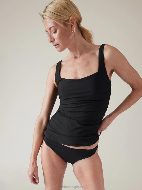 Athleta femmes tankini avec soutien-gorge à encolure carrée JRTZ809 maillots de bain noir