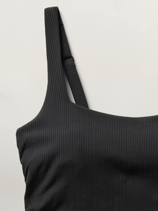 Athleta femmes tankini avec soutien-gorge à encolure carrée JRTZ834 maillots de bain côte noire