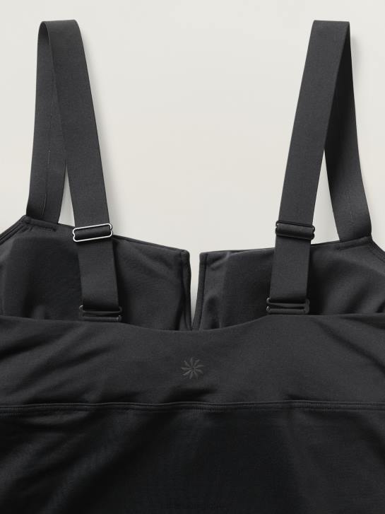 Athleta femmes tankini à col carré et soutien-gorge en V JRTZ804 maillots de bain noir