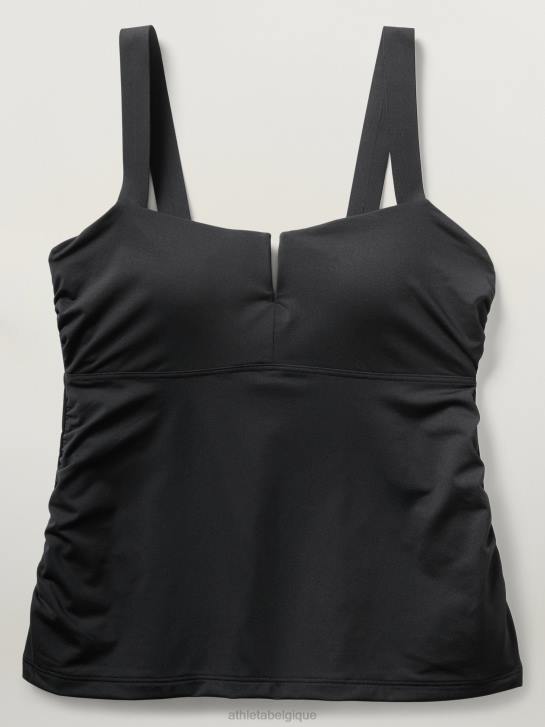 Athleta femmes tankini à col carré et soutien-gorge en V JRTZ804 maillots de bain noir