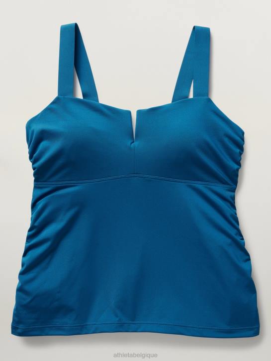 Athleta femmes tankini à col carré et soutien-gorge en V JRTZ820 maillots de bain bleu lapis foncé