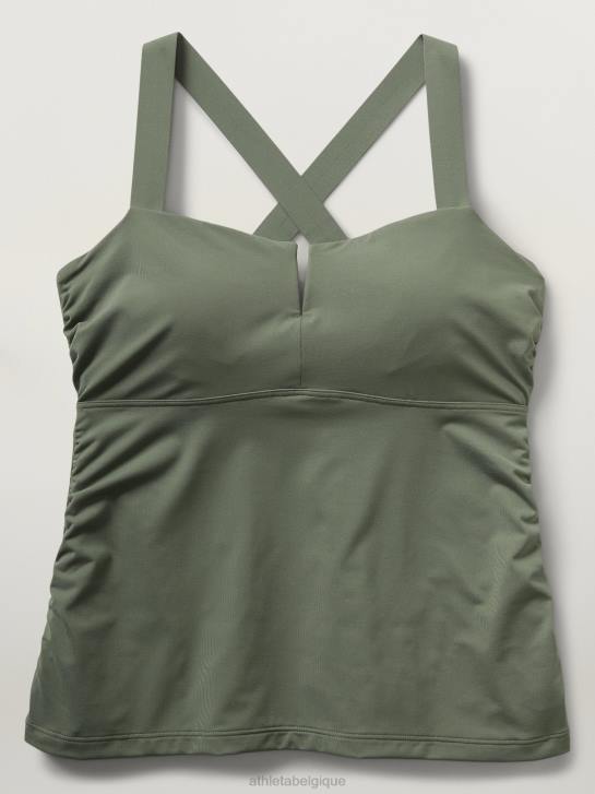 Athleta femmes tankini à col carré et soutien-gorge en V JRTZ832 maillots de bain fougère profonde