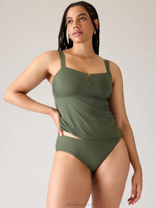 Athleta femmes tankini à col carré et soutien-gorge en V JRTZ832 maillots de bain fougère profonde