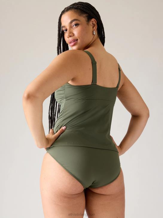 Athleta femmes tankini à col carré et soutien-gorge en V JRTZ832 maillots de bain fougère profonde