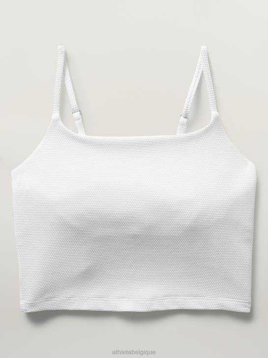 Athleta femmes tankini court à scoop a-c JRTZ861 maillots de bain piqué blanc brillant