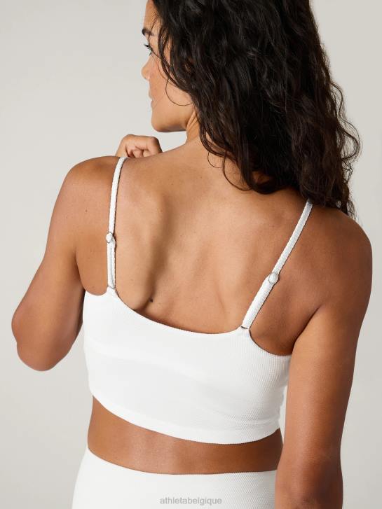 Athleta femmes tankini court à scoop a-c JRTZ861 maillots de bain piqué blanc brillant