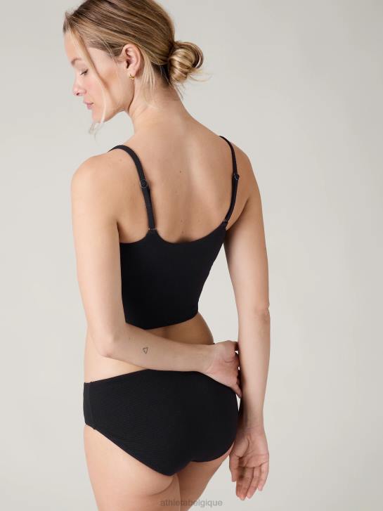 Athleta femmes tankini court à scoop a-c JRTZ926 maillots de bain piqué noir