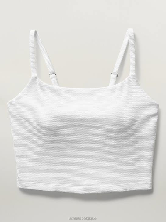 Athleta femmes tankini court à scoop d-dd JRTZ912 maillots de bain piqué blanc brillant