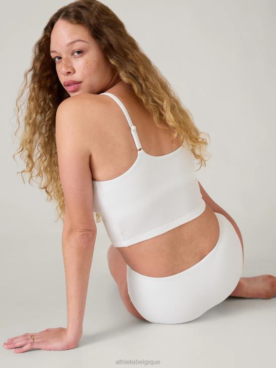 Athleta femmes tankini court à scoop d-dd JRTZ912 maillots de bain piqué blanc brillant