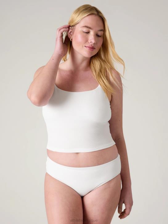 Athleta femmes tankini court à scoop d-dd JRTZ912 maillots de bain piqué blanc brillant