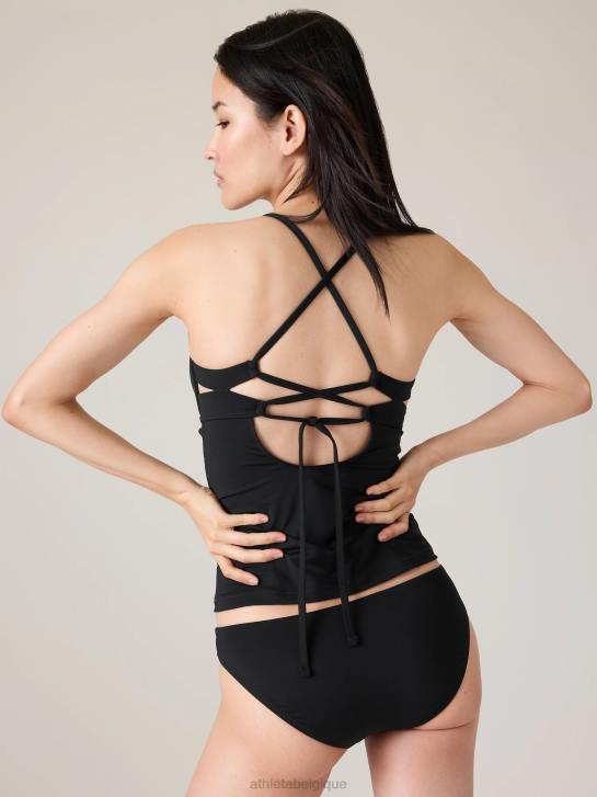 Athleta femmes tankini triangle a-c JRTZ943 maillots de bain noir