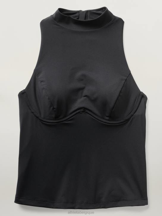 Athleta femmes tankini zippé sport maldives JRTZ939 maillots de bain noir