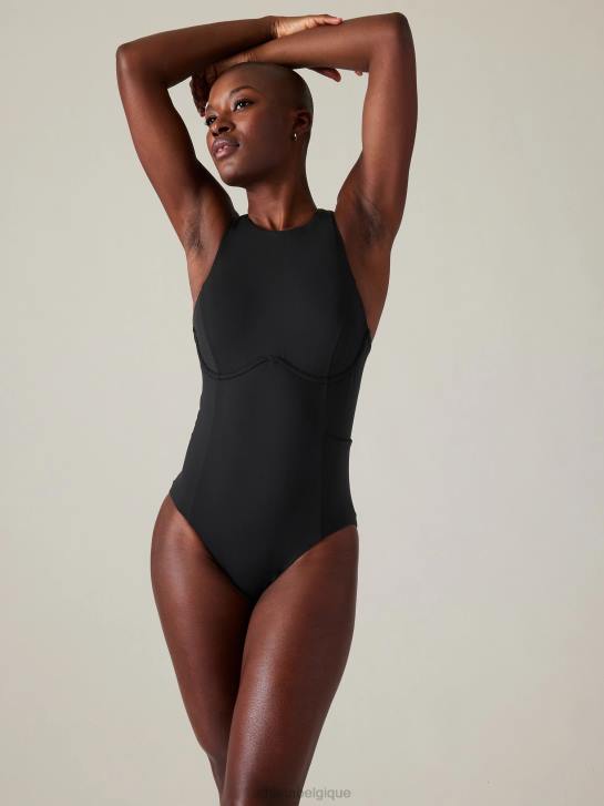Athleta femmes maillot de bain une pièce sport maldives JRTZ842 maillots de bain noir