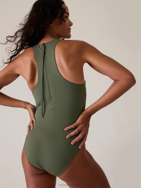 Athleta femmes maillot de bain une pièce sport maldives JRTZ911 maillots de bain fougère profonde