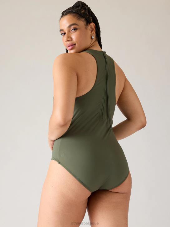 Athleta femmes maillot de bain une pièce sport maldives JRTZ911 maillots de bain fougère profonde
