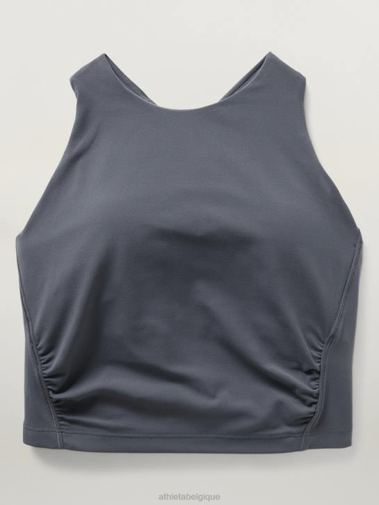 Athleta femmes soutien-gorge court torsadé conscient d-dd JRTZ299 soutiens-gorge et sous-vêtements | bleu granit