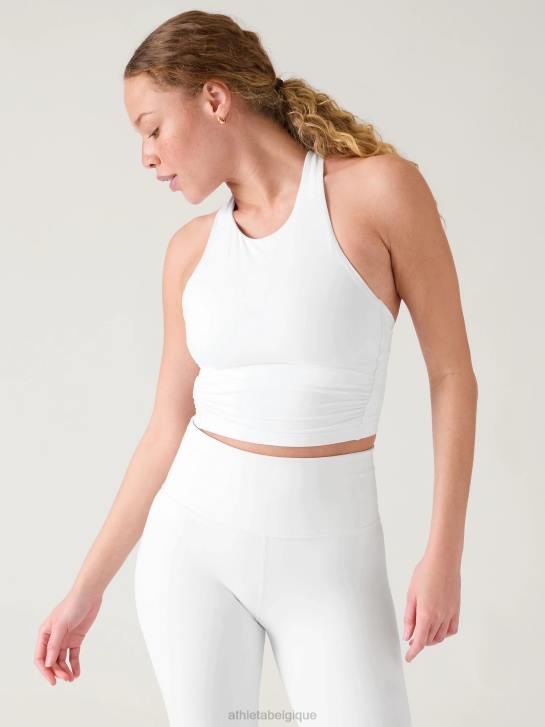 Athleta femmes soutien-gorge court torsadé conscient d-dd JRTZ502 soutiens-gorge et sous-vêtements | blanc brillant