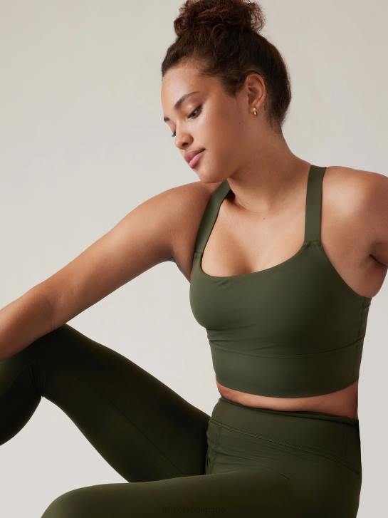Athleta femmes soutien-gorge long Warrior d-dd+ JRTZ698 soutiens-gorge et sous-vêtements | tremble, olive