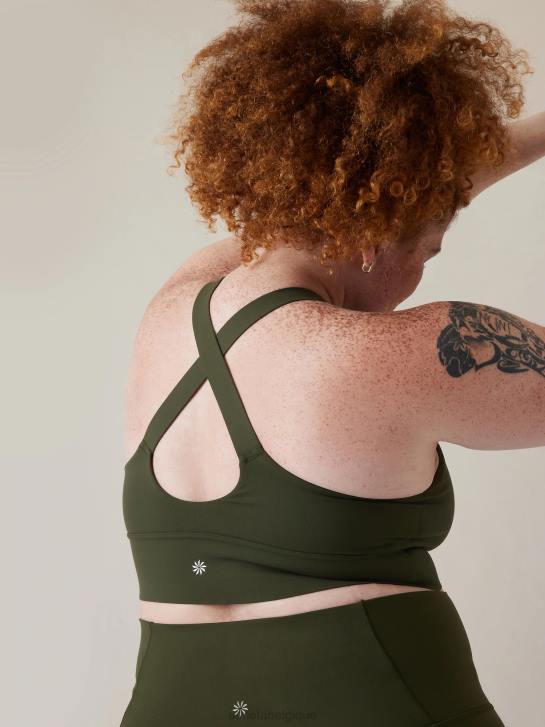 Athleta femmes soutien-gorge long Warrior d-dd+ JRTZ698 soutiens-gorge et sous-vêtements | tremble, olive