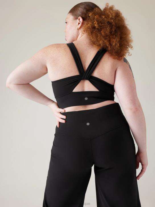 Athleta femmes soutien-gorge long twist Warrior d-dd JRTZ600 soutiens-gorge et sous-vêtements | noir