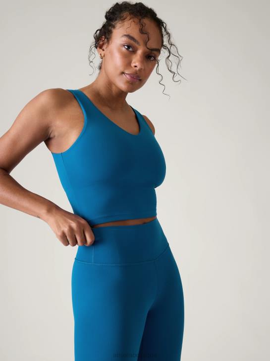 Athleta femmes transcend - soutien-gorge court à col en V d-dd JRTZ379 soutiens-gorge et sous-vêtements | bleu lapis foncé