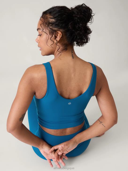Athleta femmes transcend - soutien-gorge court à col en V d-dd JRTZ379 soutiens-gorge et sous-vêtements | bleu lapis foncé