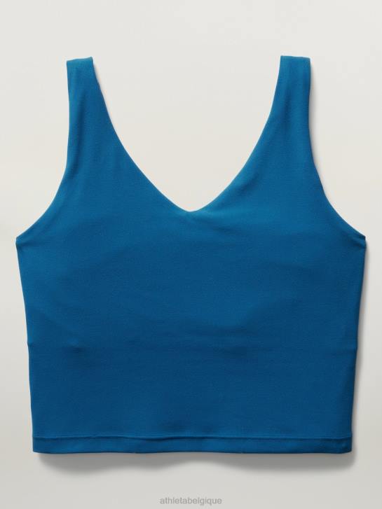 Athleta femmes transcend - soutien-gorge court à col en V d-dd JRTZ379 soutiens-gorge et sous-vêtements | bleu lapis foncé