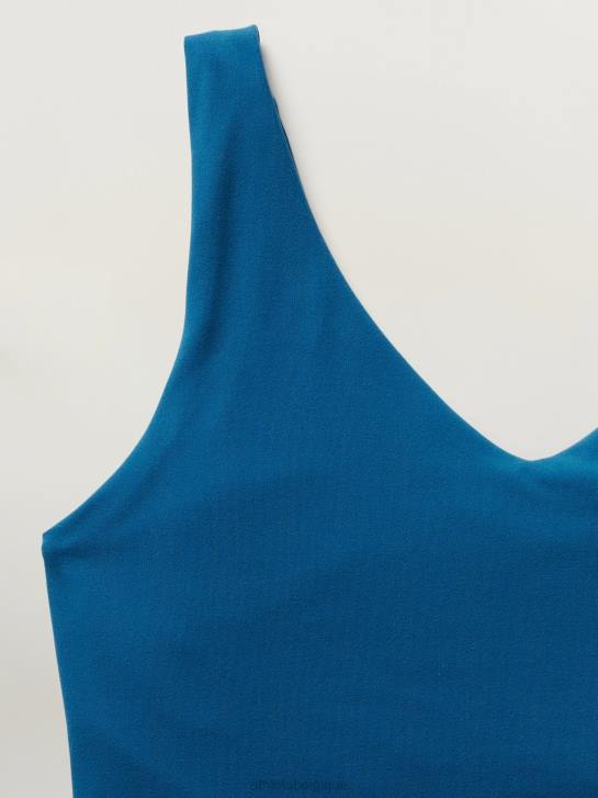 Athleta femmes transcend - soutien-gorge court à col en V d-dd JRTZ379 soutiens-gorge et sous-vêtements | bleu lapis foncé
