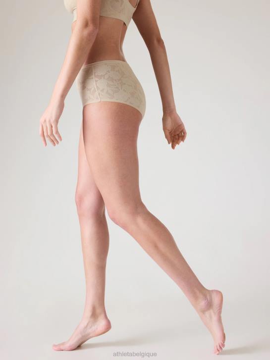 Athleta femmes sous-vêtement boyshort rituel JRTZ641 soutiens-gorge et sous-vêtements | dentelle beige