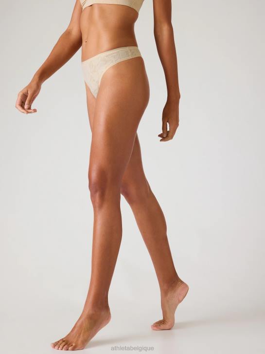 Athleta femmes sous-vêtement string rituel JRTZ644 soutiens-gorge et sous-vêtements | dentelle beige