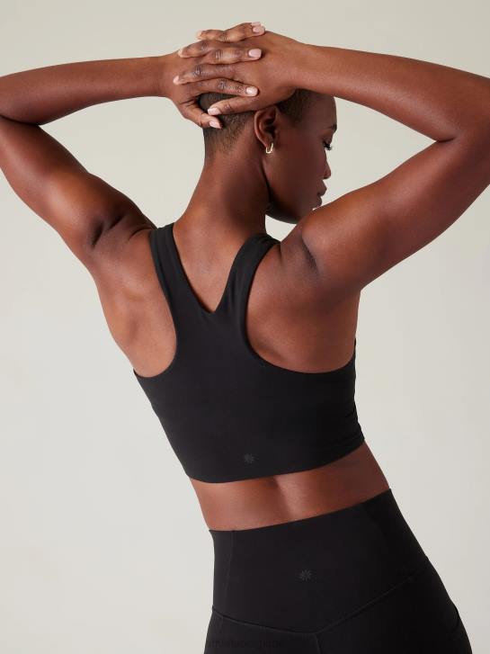 Athleta femmes soutien-gorge court conscient a-c JRTZ490 soutiens-gorge et sous-vêtements | noir
