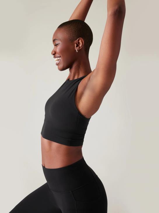 Athleta femmes soutien-gorge court conscient a-c JRTZ490 soutiens-gorge et sous-vêtements | noir
