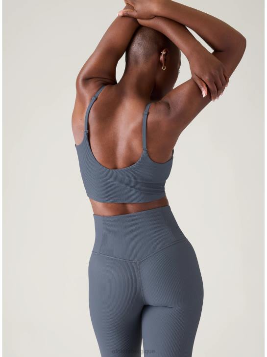 Athleta femmes soutien-gorge long à col en V elation a-c JRTZ459 soutiens-gorge et sous-vêtements | bleu granit
