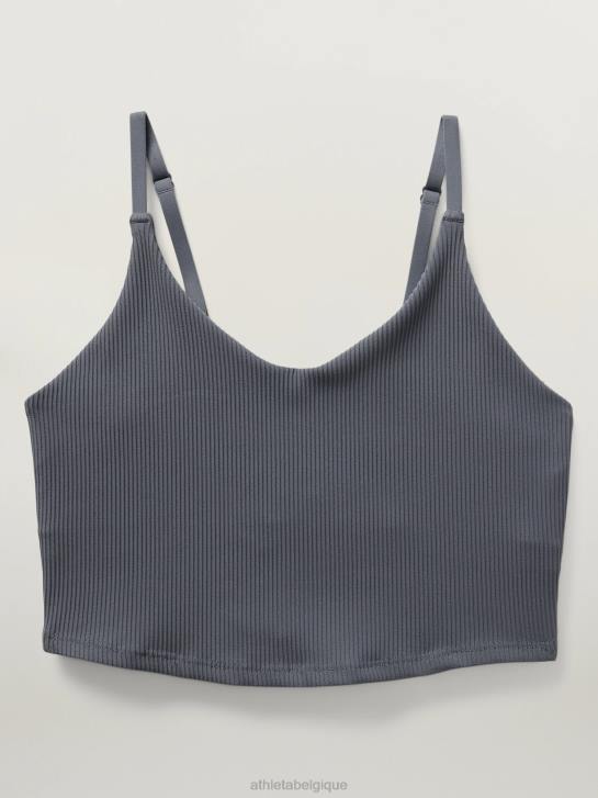 Athleta femmes soutien-gorge long à col en V elation a-c JRTZ459 soutiens-gorge et sous-vêtements | bleu granit