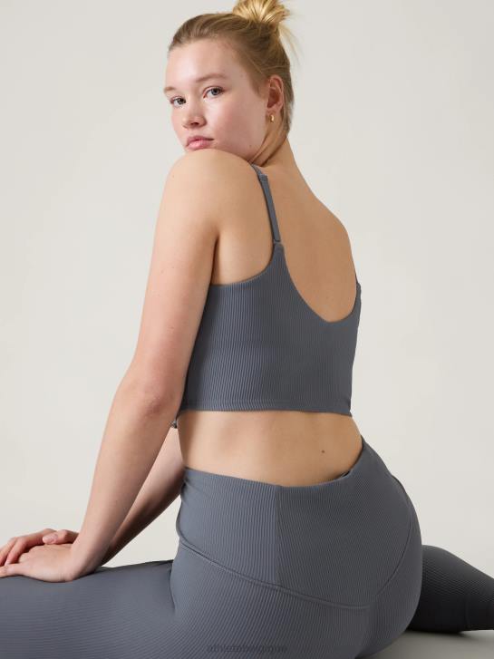 Athleta femmes soutien-gorge long à col en V elation a-c JRTZ459 soutiens-gorge et sous-vêtements | bleu granit