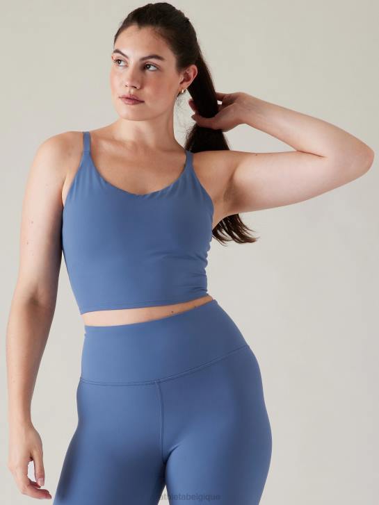Athleta femmes soutien-gorge long à col en V elation a-c JRTZ724 soutiens-gorge et sous-vêtements | bleu chromé