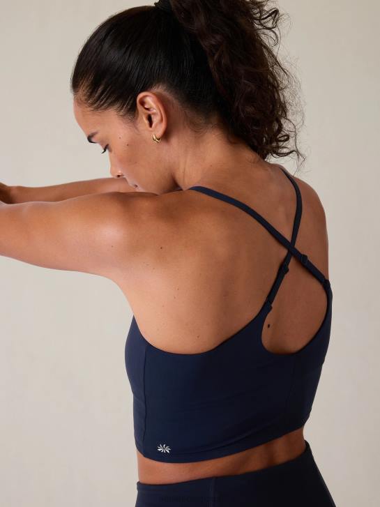 Athleta femmes soutien-gorge long à col en V elation a-c JRTZ735 soutiens-gorge et sous-vêtements | marine